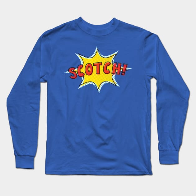 Comic Book Scotch Long Sleeve T-Shirt by WhiskyLoverDesigns